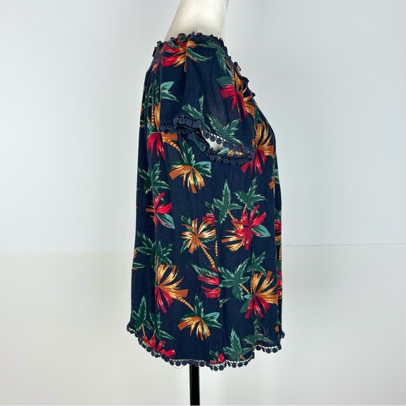 Twik navy palm tree blouse - Picture 5 of 7